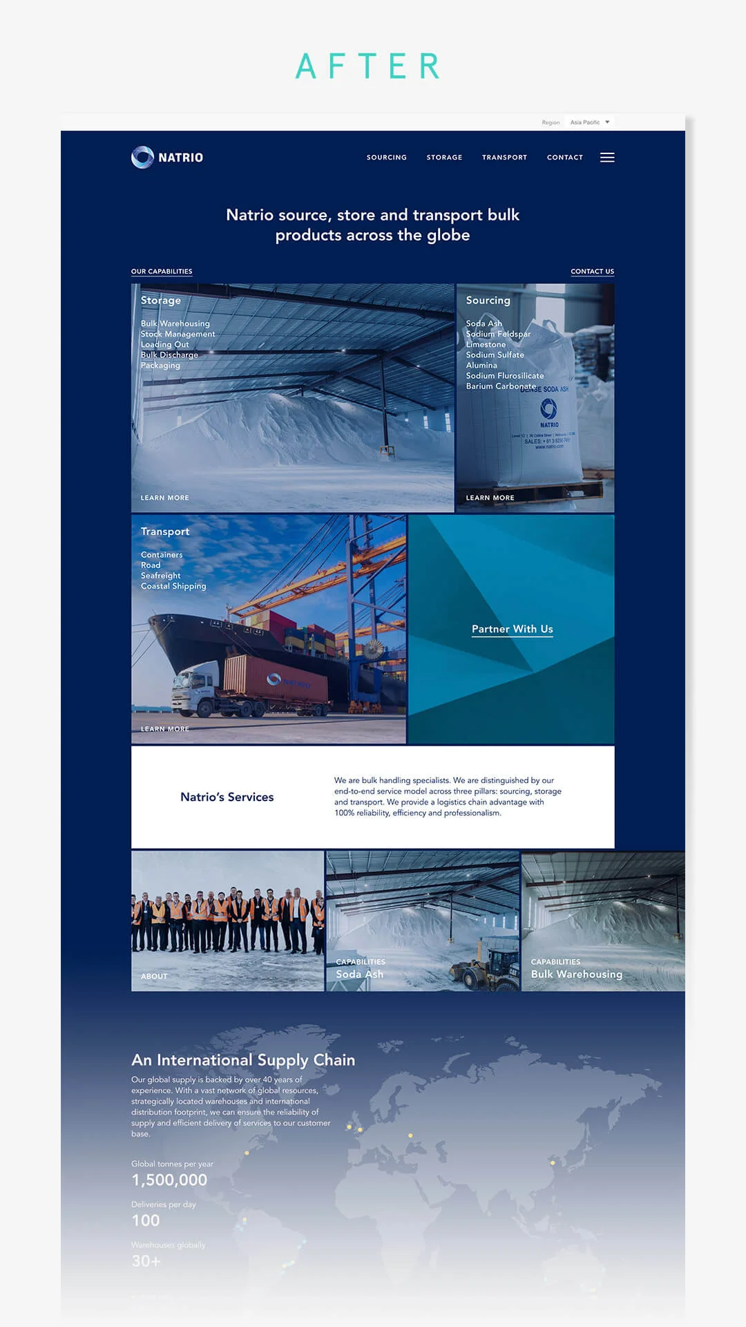 Brand-new Natrio Homepage After Results