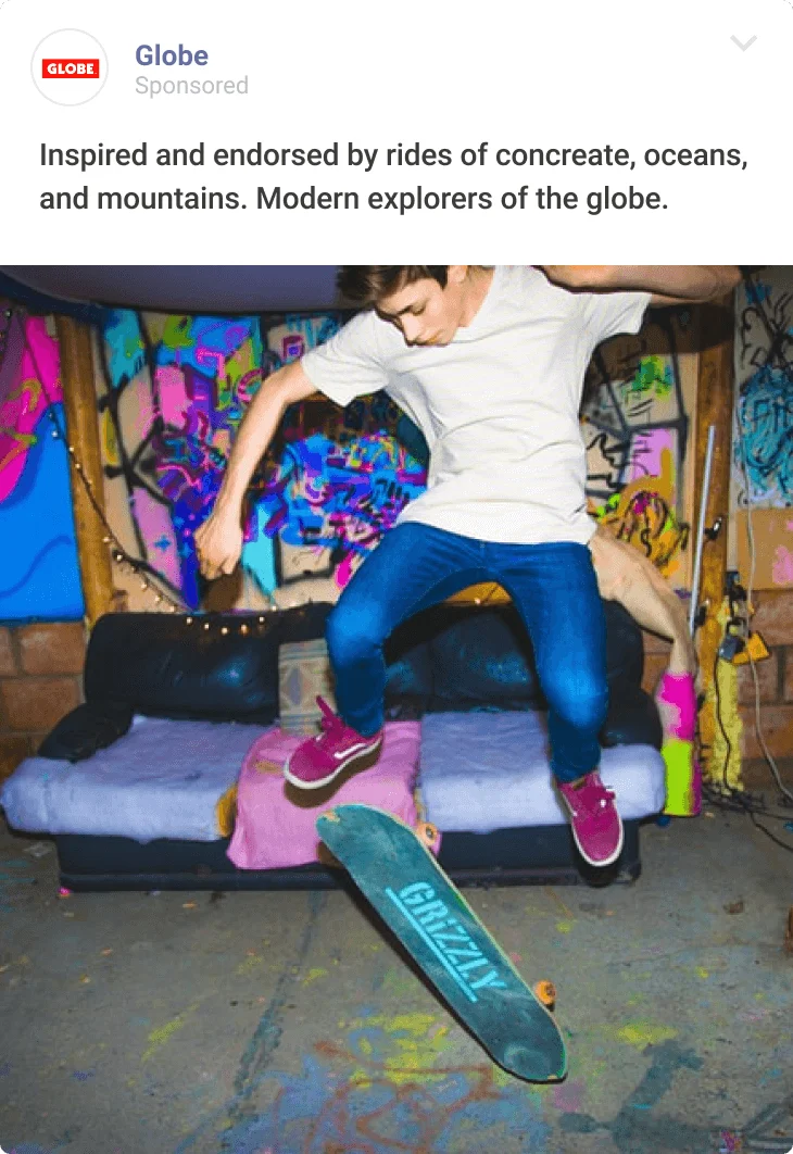 Globe Brand social media advertising