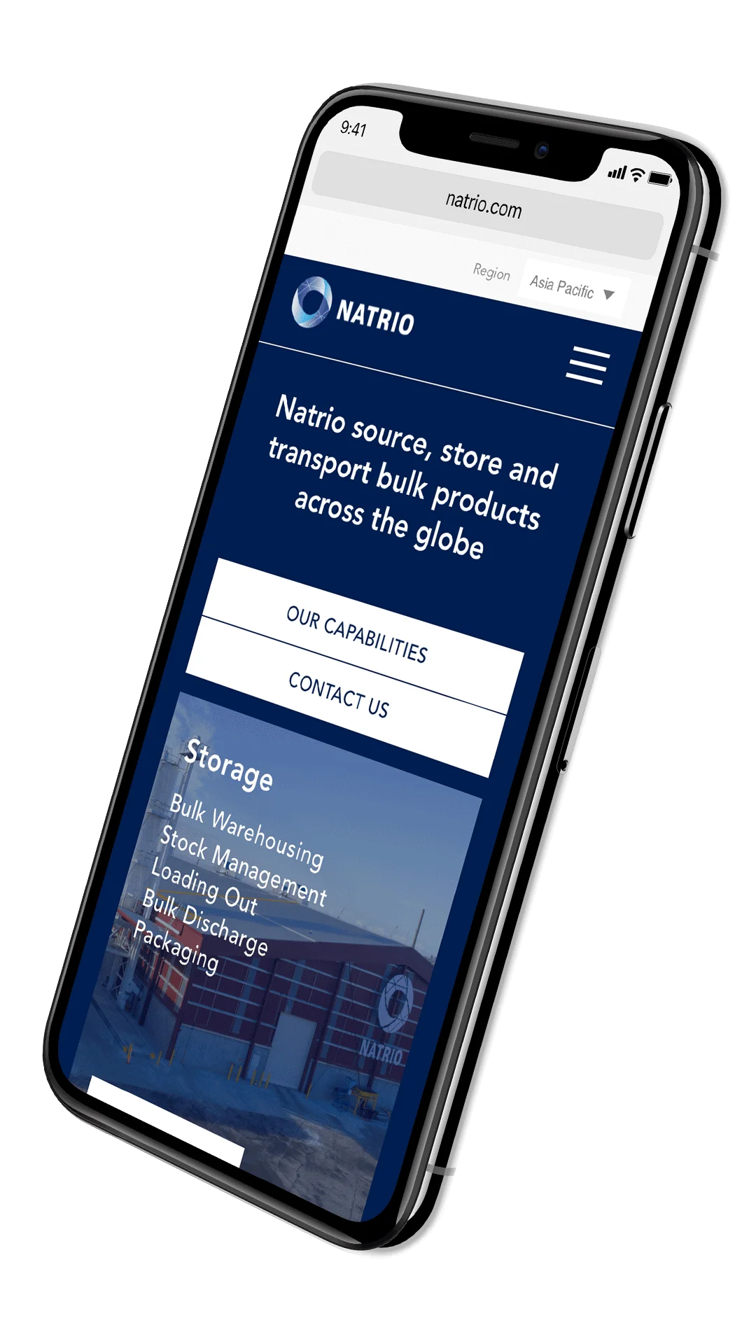 Natrio Page Layout Mockup