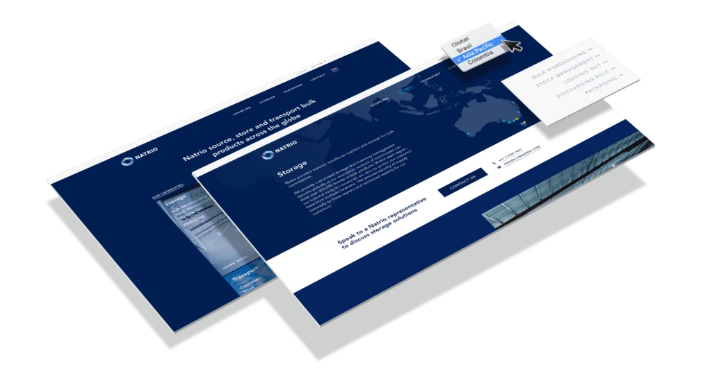 logistics manufacturer website design