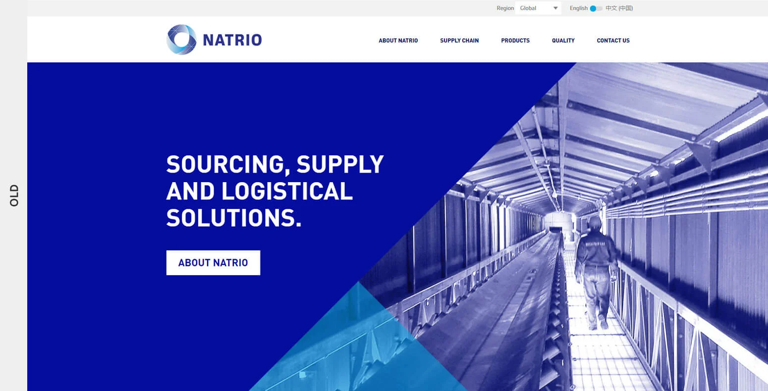 Old Logistics Manufacturer Website