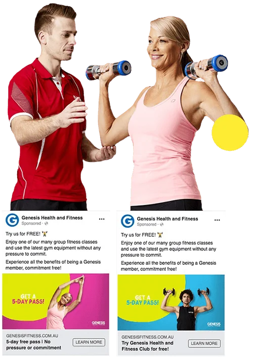 Genesis Health and Fitness social media advertising