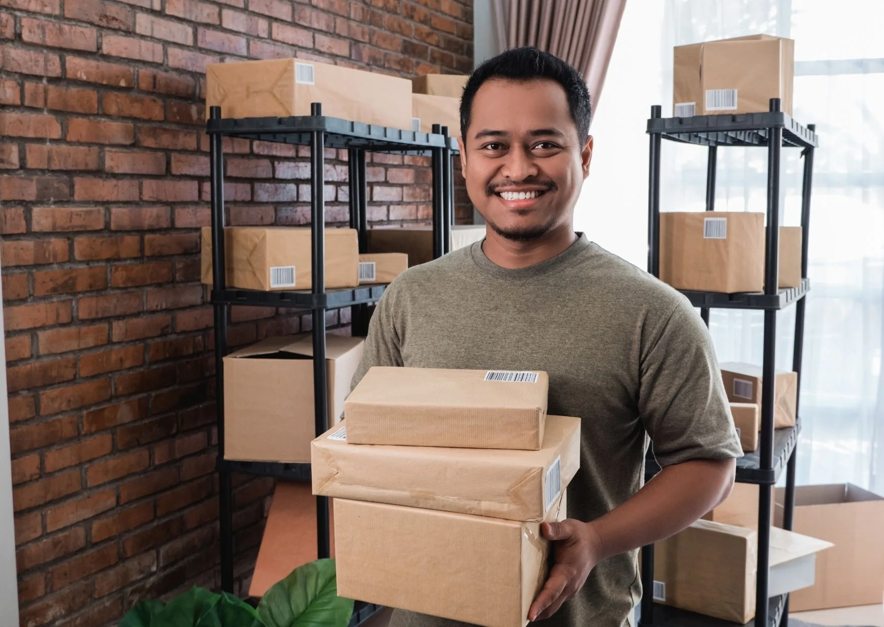 Man Holding Packages
