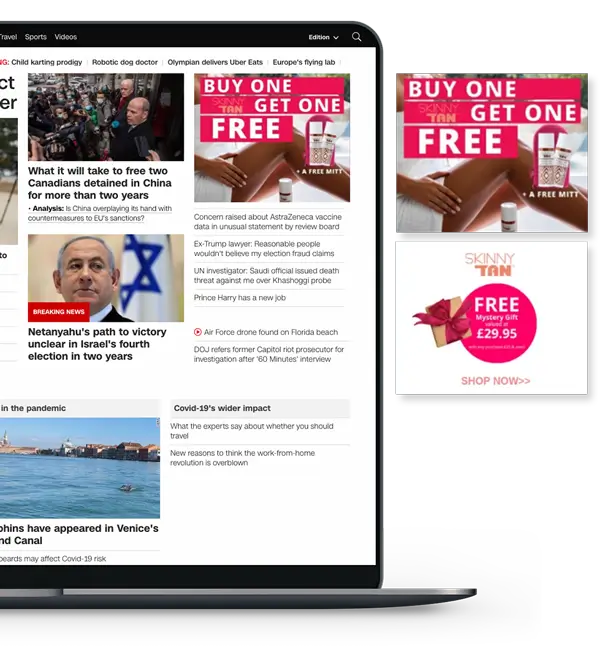Skinny Tan Exposure Across Some Of The World’s Most Visited Websites