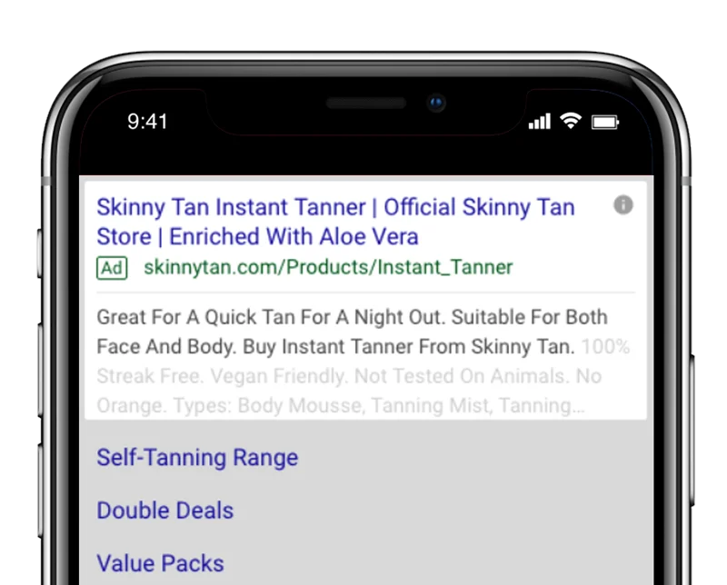Skinny Tan Search Engine Advertising