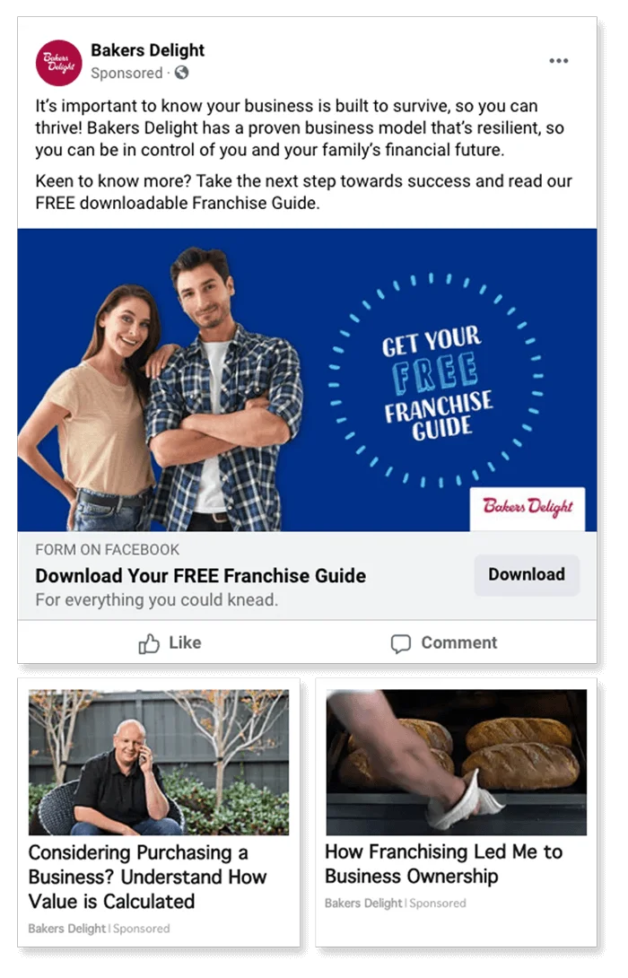 AdRoll Exposure for Bakers Delight Franchisee