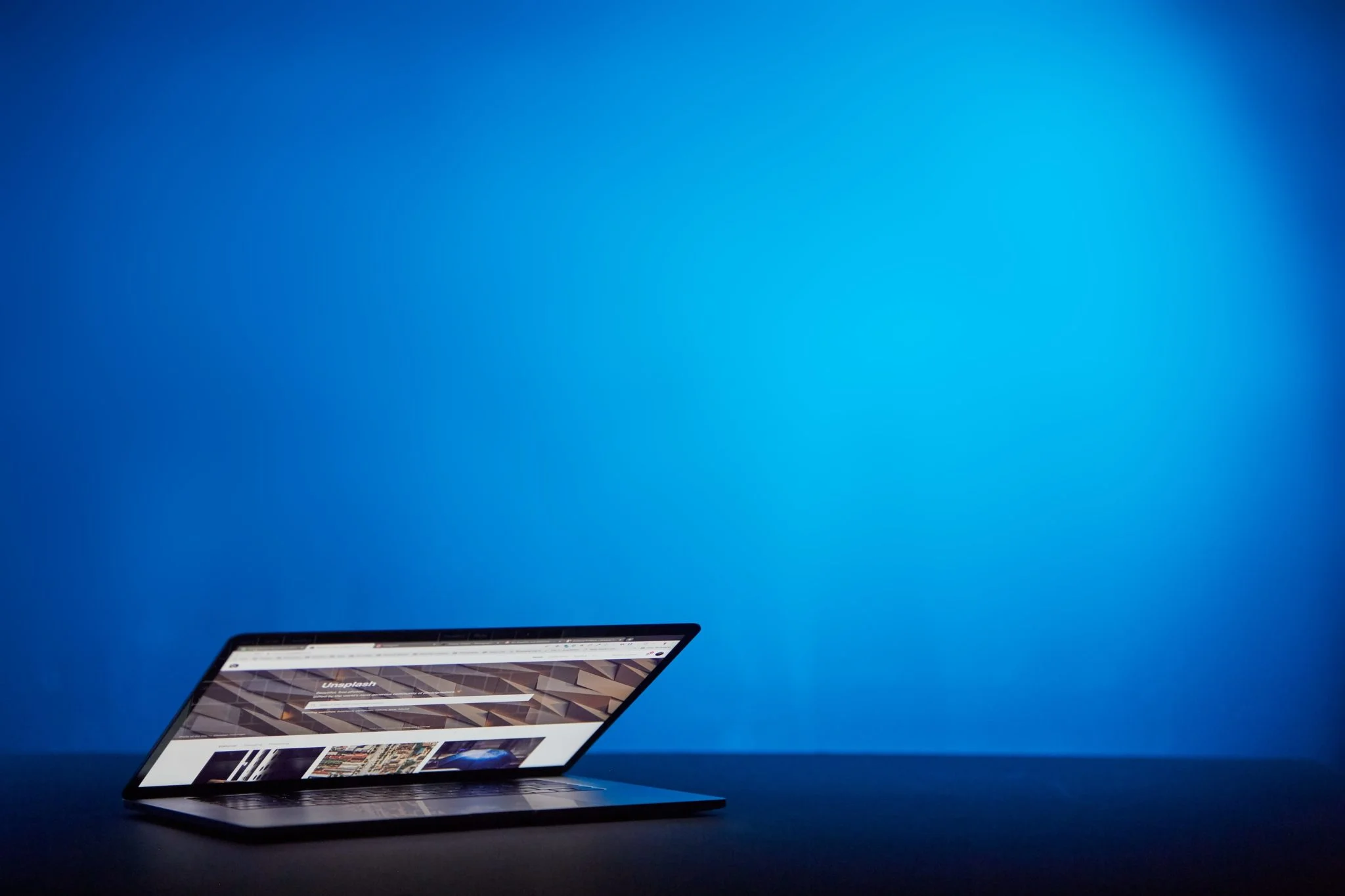 Building a New Website Blue Background
