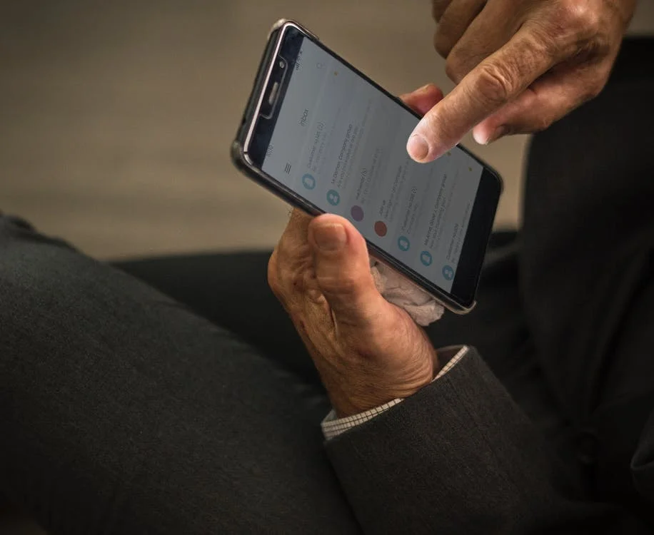Man Checking Email Inbox on Phone