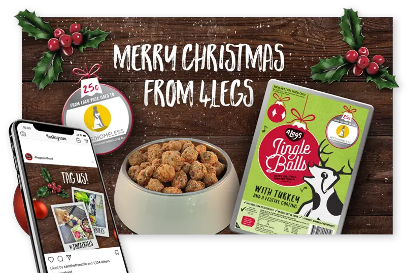 Social Media Christmas Messaging on 4Legs website