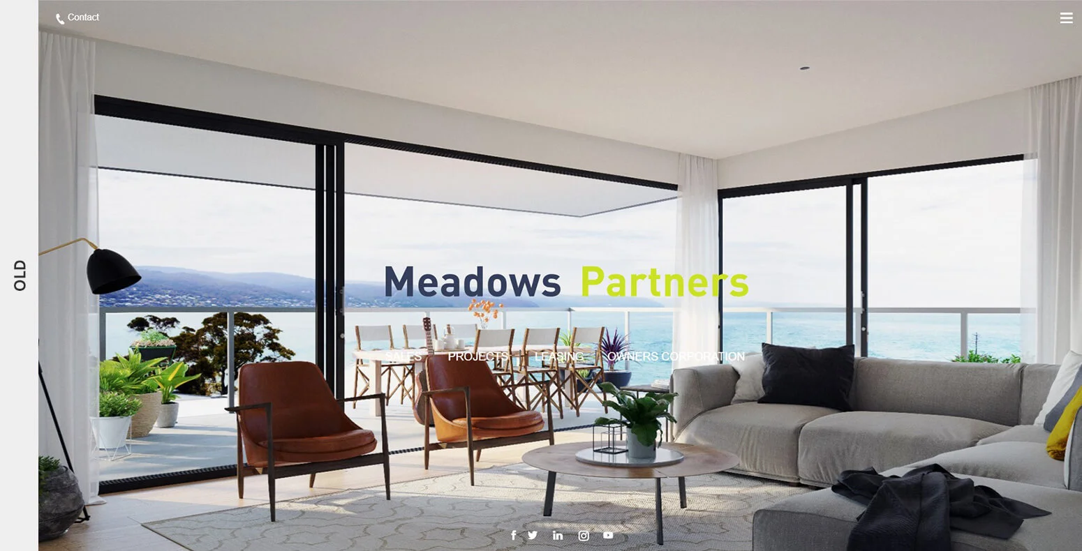 Meadows Old Website Design Comparison