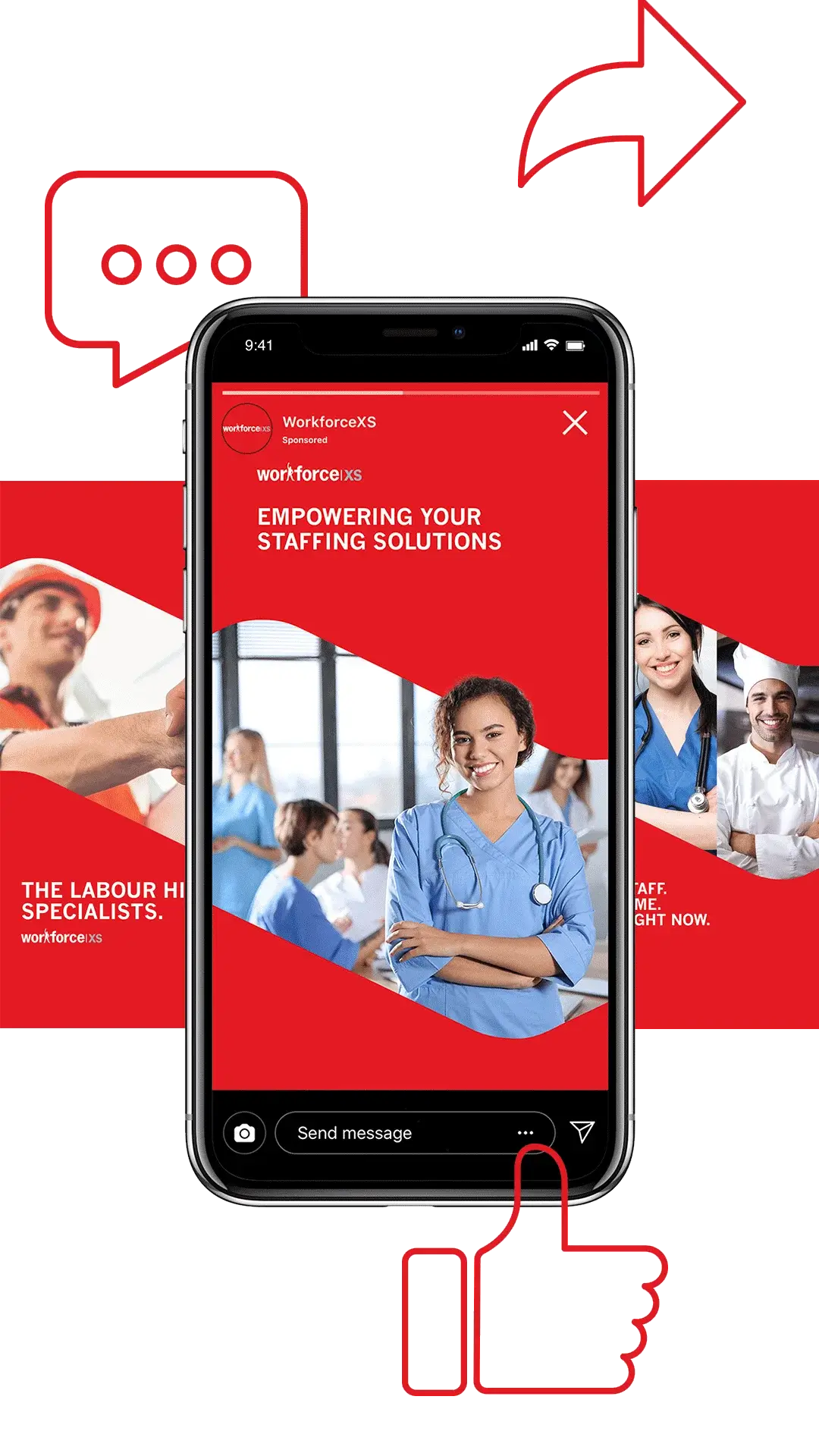 WorkforceXS Social Media Advertising Design Mockup