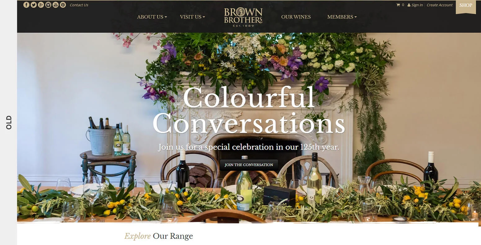Brown Brothers Website Before Comparison
