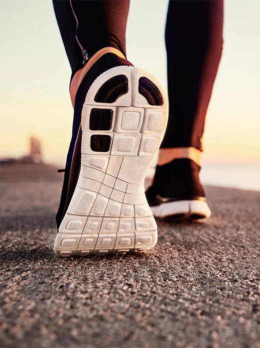 Running Shoe During Sunset