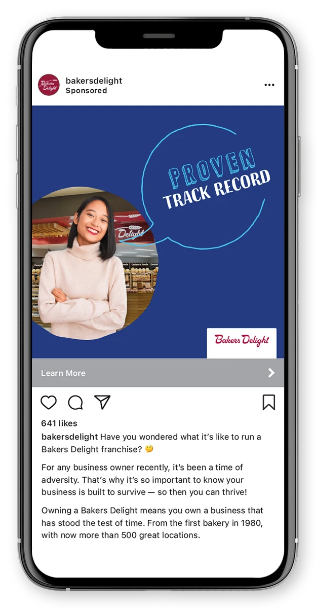 Bakers Delight Instagram Advertising