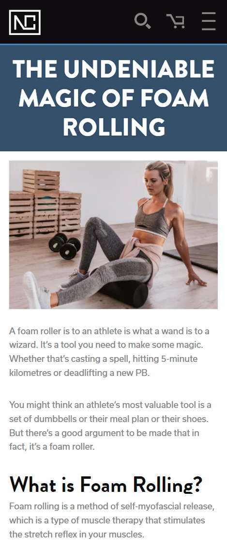 NC Fitness Foam Rolling Article