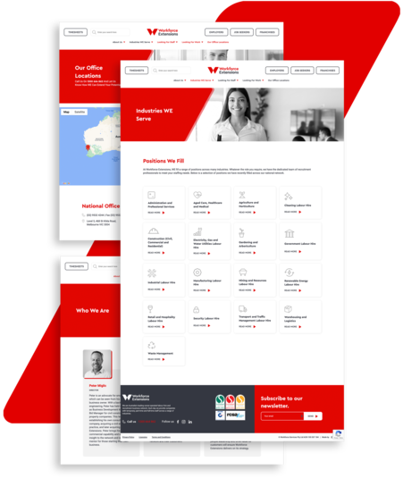 Recruitment Website Development Page Layouts
