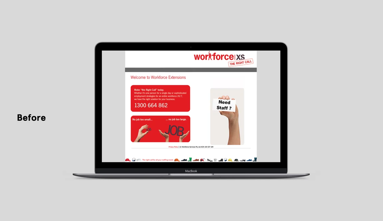 Workforce Old Website Comparison