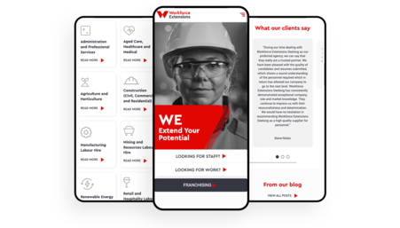 Workforce Website Mobile Mockup