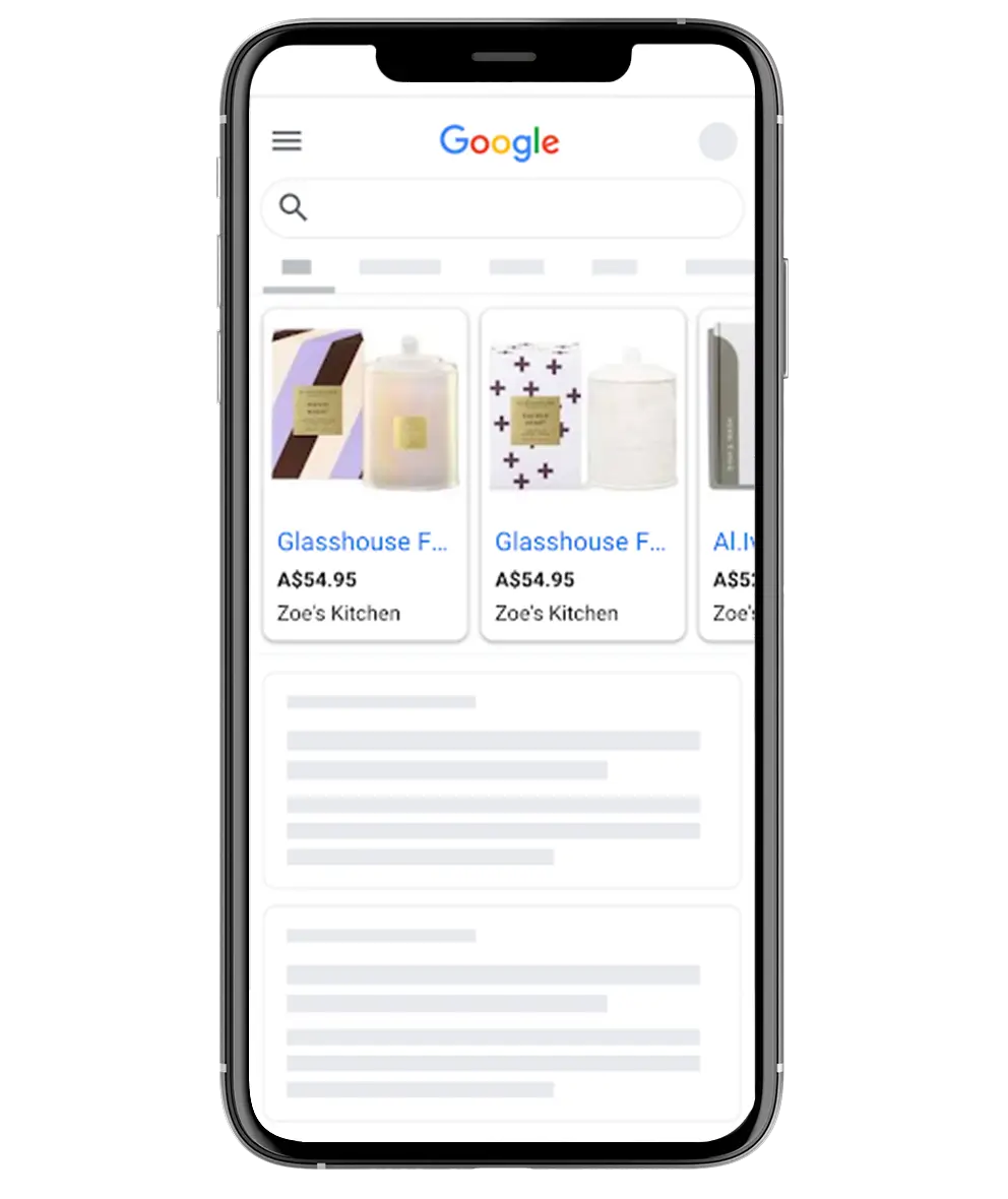 Glasshouse Products Featured on Google SERP