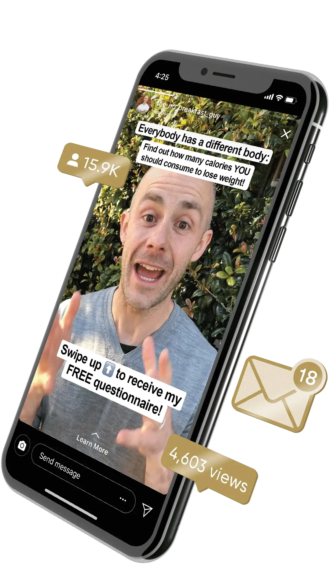 The No Breakfast Guy Instagram Advertising Video