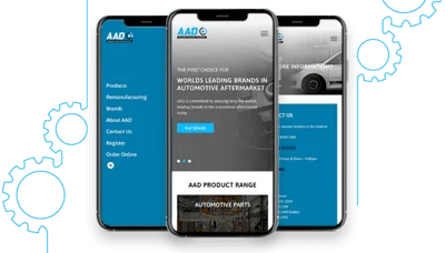 AAD Mobile Website Design Mockup