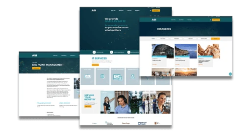 Modern look of the new ASI Solutions website