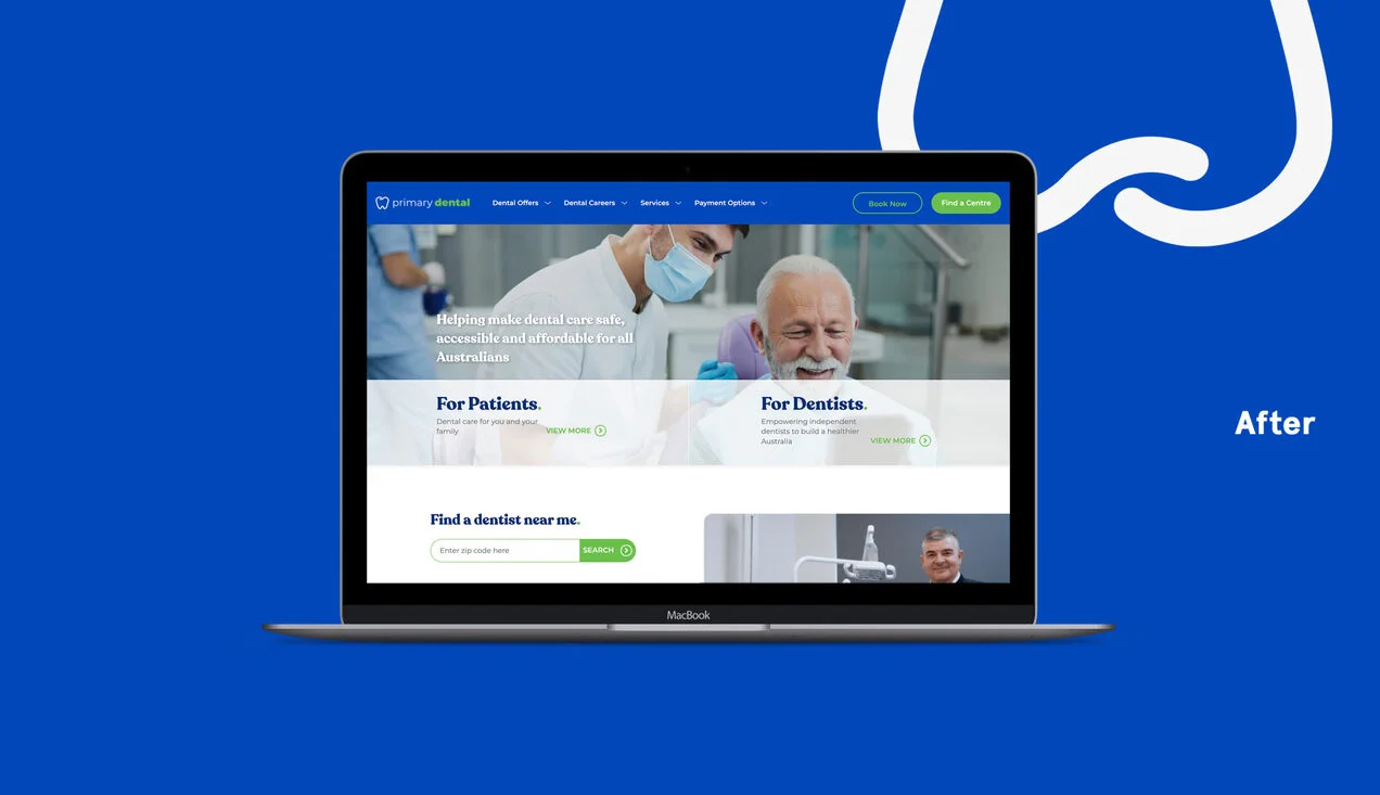 Primary Dental Website Design After Comparison