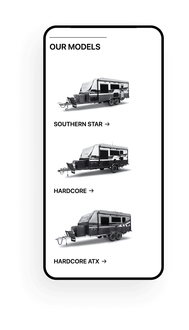 Titanium Caravans Our Models page preview