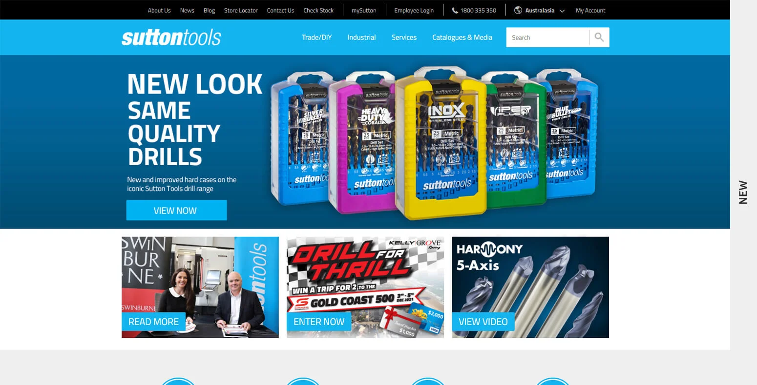 Sutton Tool New Website Design