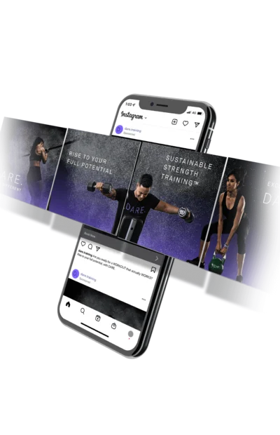 Dare Training Studio instagram ads carousel
