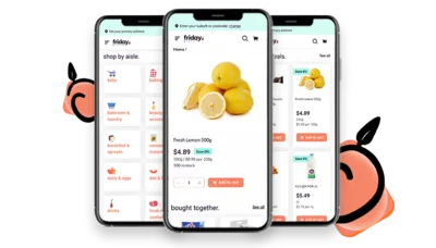 Friday Grocer Mobile Website Design Mockup