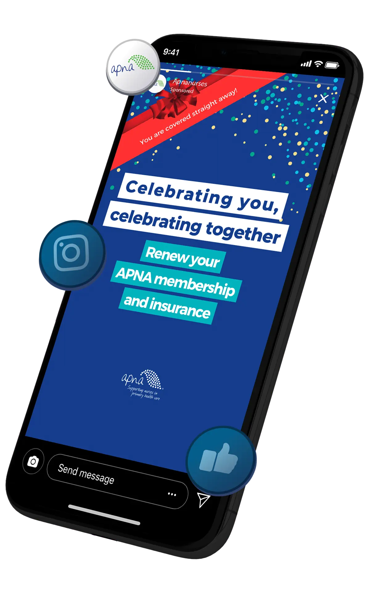 social ads mockup phone