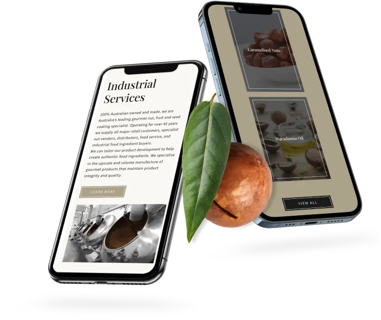 website mockup phone view
