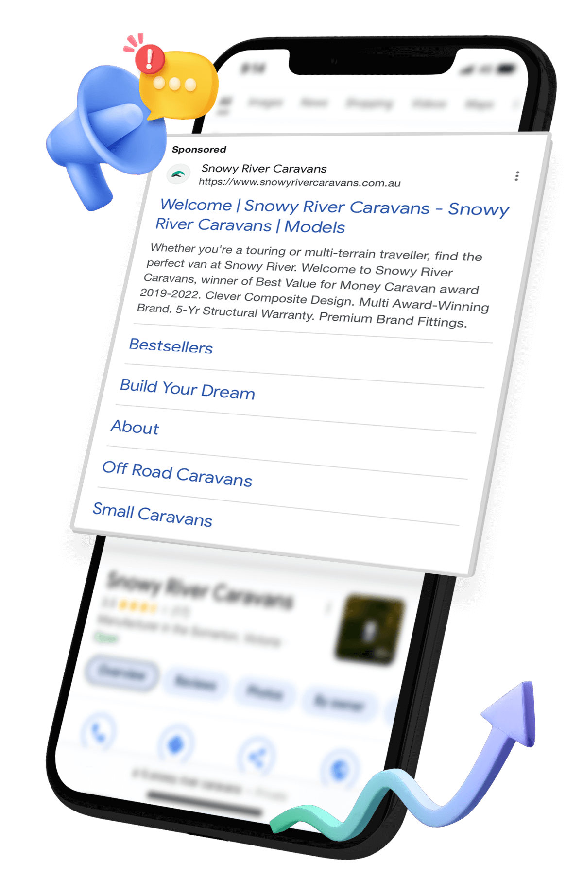 Snowy River Caravans Search Engine Advertising