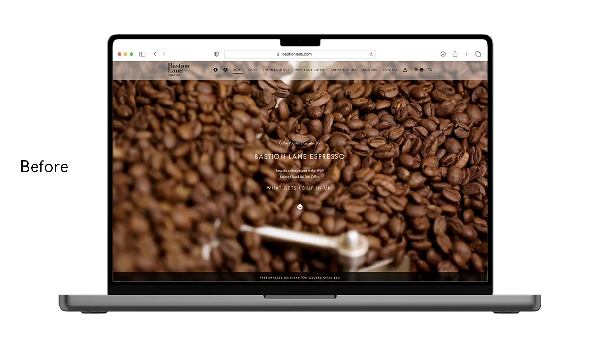 Bastion Lane Espresso Original Website Comparison