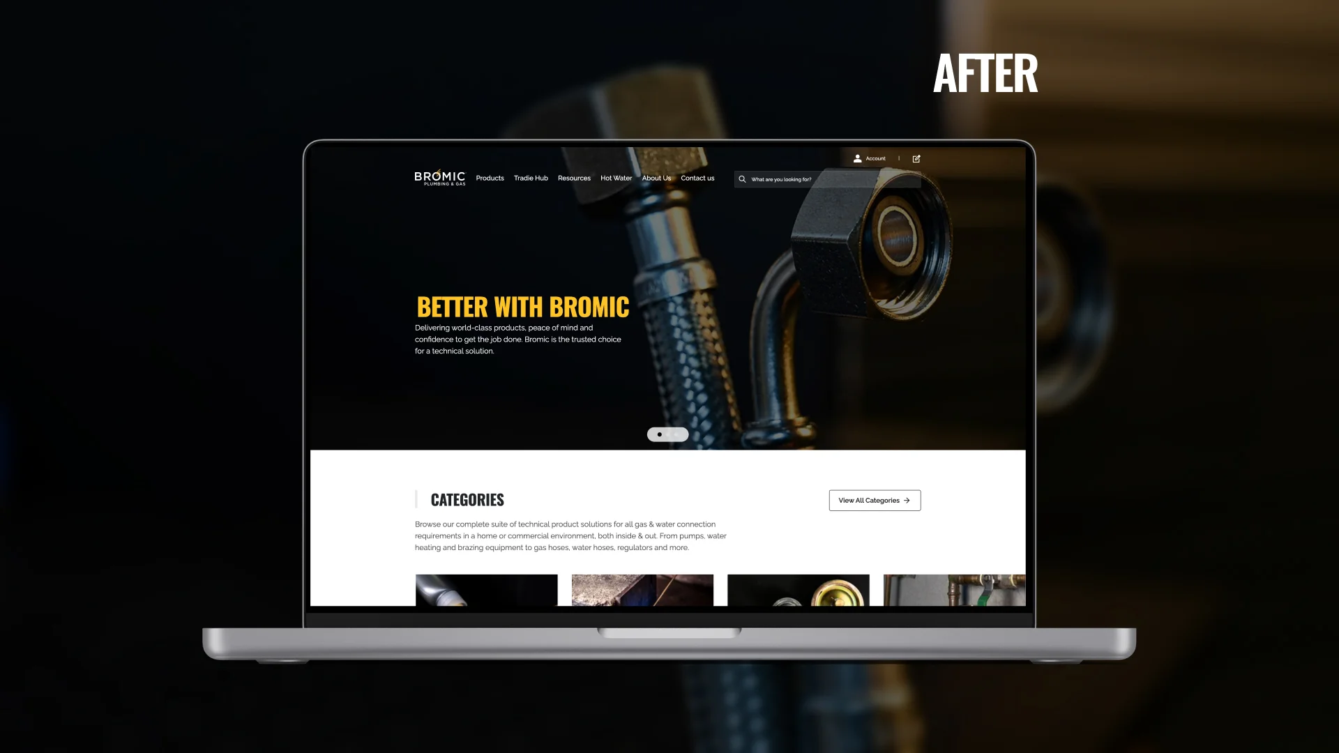 After Comparison Revamping Bromic Website