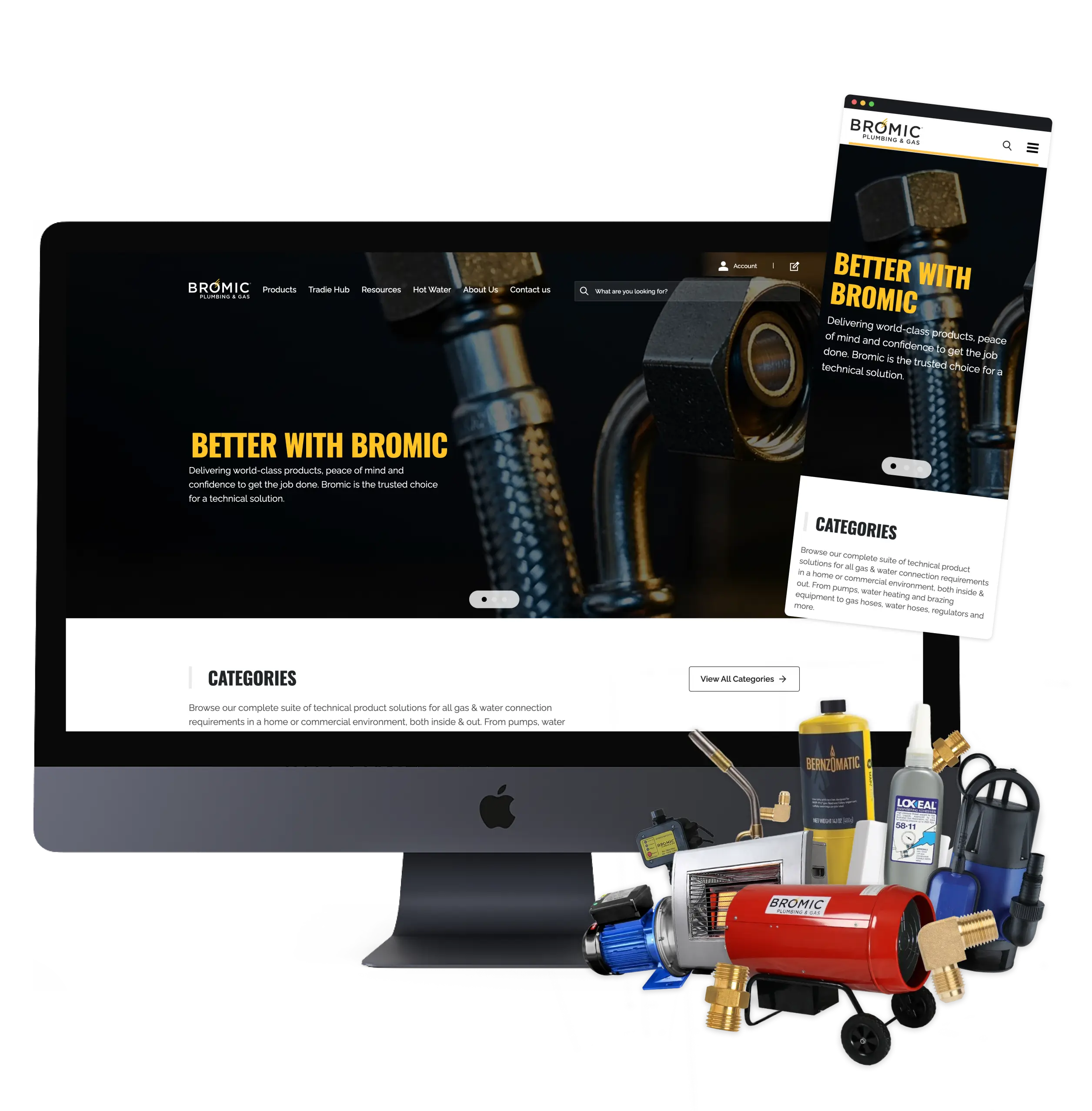 Responsive Design of Bromic Website for Multiple Devices