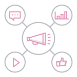 Social advertising campaigns Icon