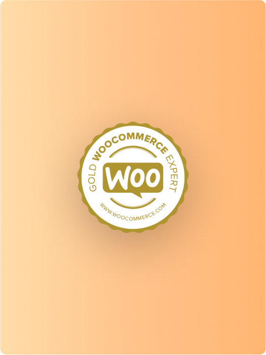 Gold WooCommerce Expert Logo USA